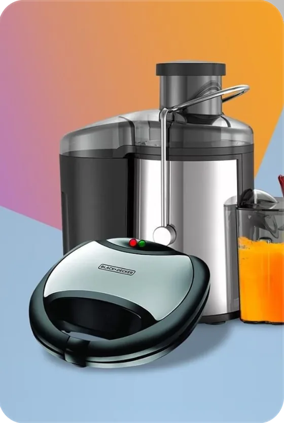 A juicer and a sandwich toaster